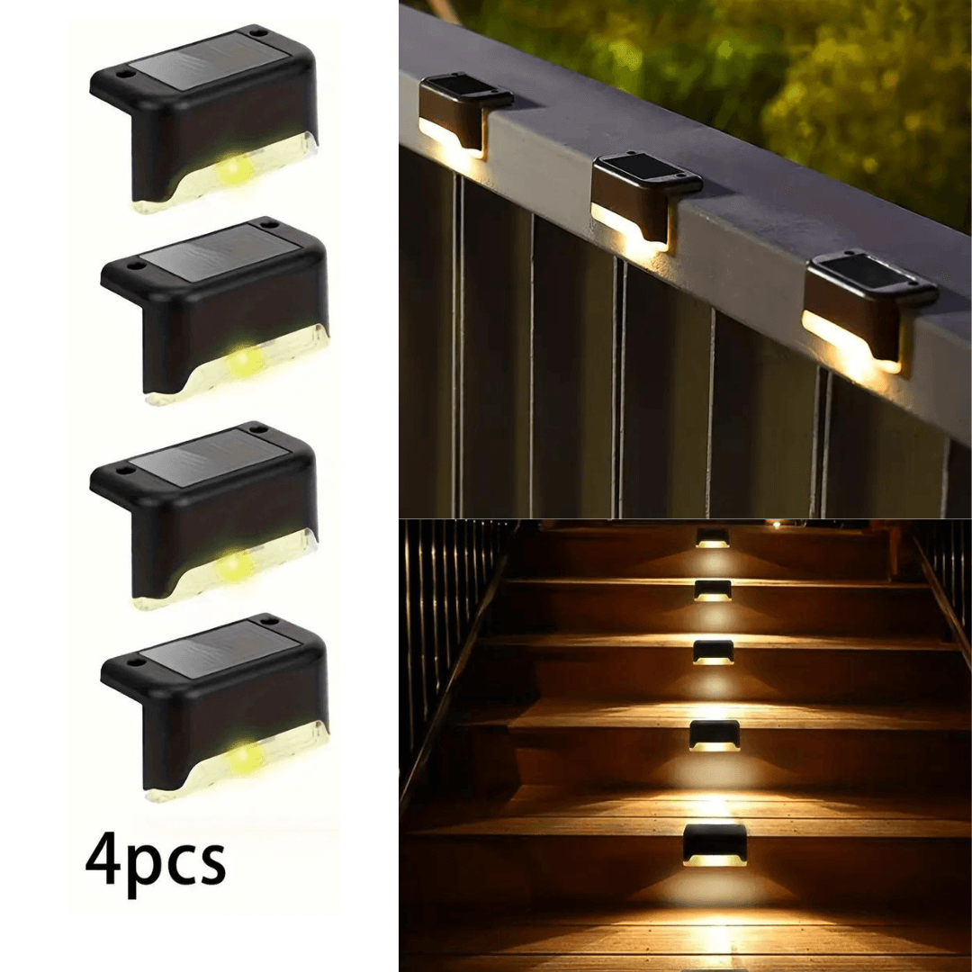 4 x Aplique Solar Luz Cálida - Multishop Chile E.I.R.L
