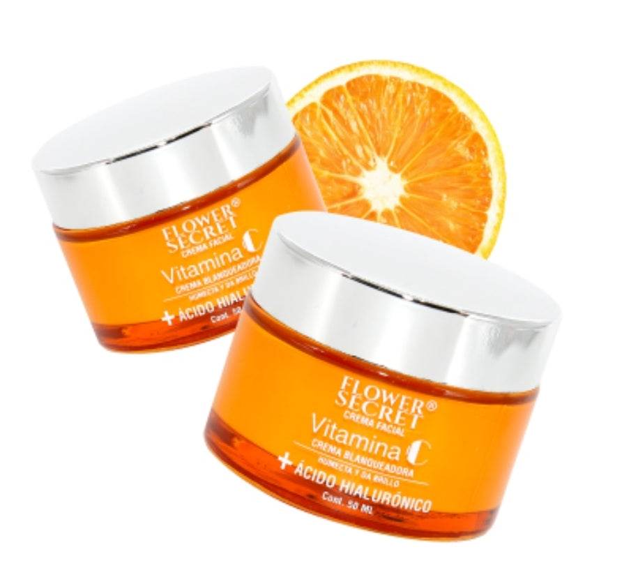 Crema Facial Iluminadora Anti-Edad con Vitamina C y Ácido Hialurónico - Multishop Chile E.I.R.L