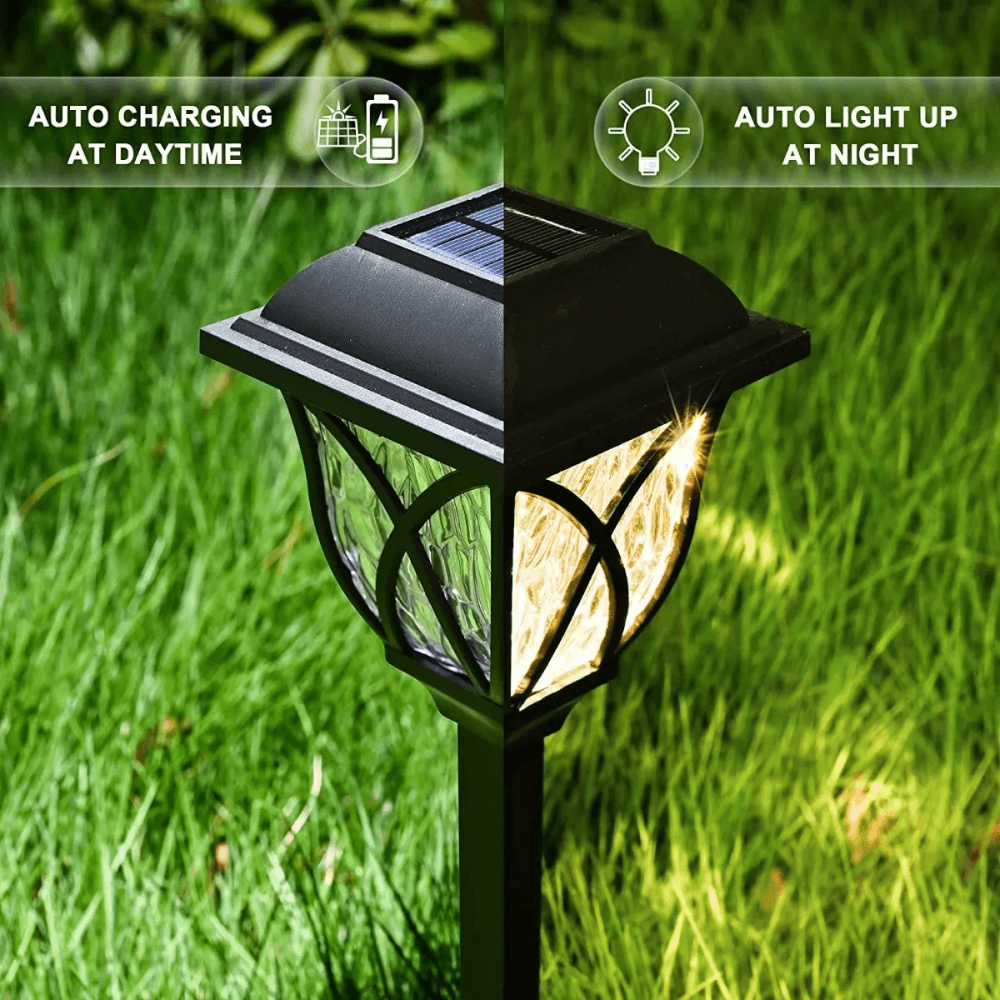 Luces Solares de Jardín AutomáticasPack 4 Estaca 40cm - Multishop Chile E.I.R.L