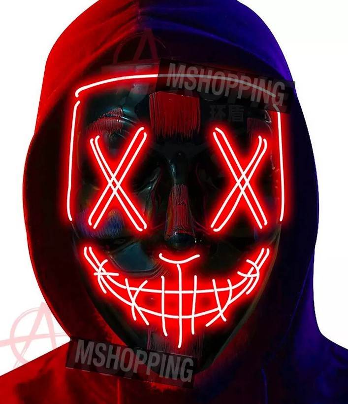 Mascara Luz Led La Purga Halloween - Multishop Chile E.I.R.L