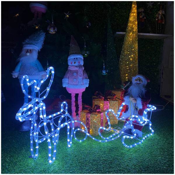 Mini reno navideño con trineo decorativo - Multishop Chile E.I.R.L