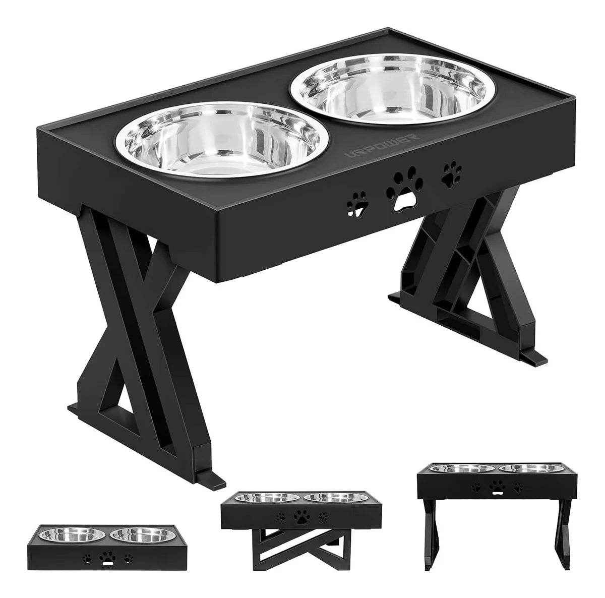 Comedero Bebedero Ajustable Para Mascota - Multishop Chile E.I.R.L
