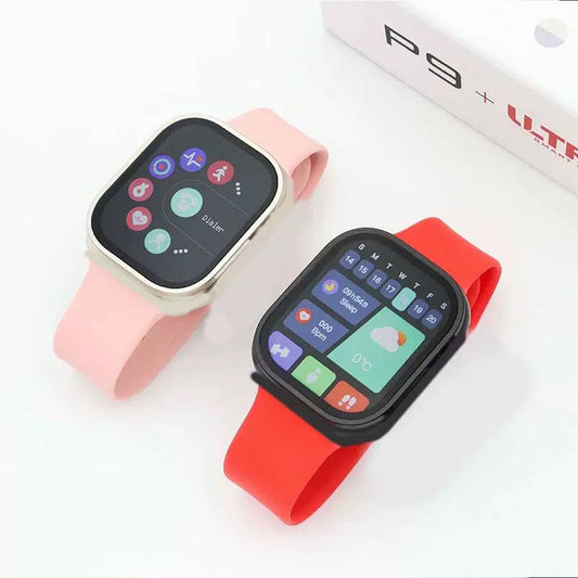 P9 Ultra 2 - Smartwatch + Auriculares Inalámbricos + 7 Correas Coloridas