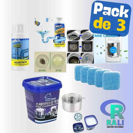 Pack Ahorro: 3 Productos de Limpieza de Alta Calidad - Multishop Chile E.I.R.L