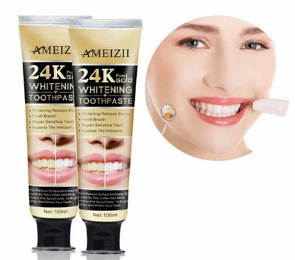 Blanqueamiento Dental Efectivo: Pasta de Oro 24K - Multishop Chile E.I.R.L
